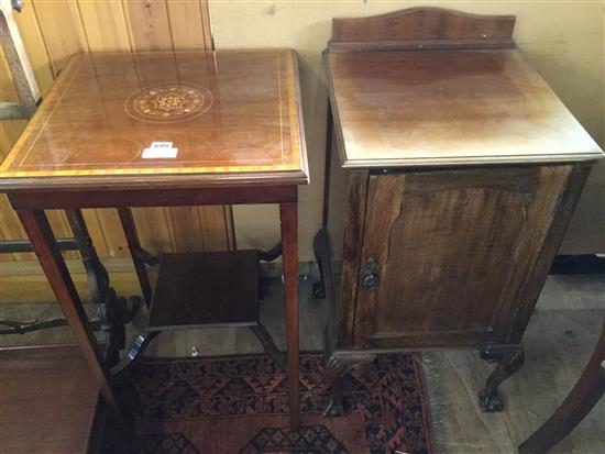 Edwardian mahogany  occ table, bed table & pot cupboard